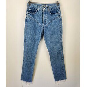 GRLFRND Miranda Western Raw Hem Jeans in Remember Me sz 28